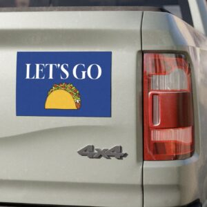 Lets Go Taco-Themed Car Magnet, Stickers