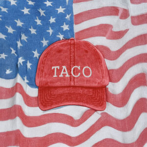 Trump Always Chickens Out TACO Vintage Style Cap