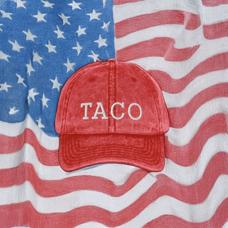 Trump Always Chickens Out TACO Vintage Style Cap