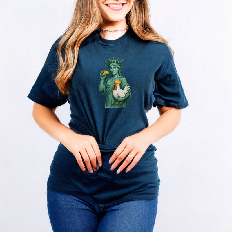 Statue of Liberty Chicken Taco Trump T-Shirt