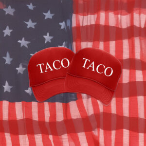 Taco Trump Always Chickens Out Trucker Snapback Hat