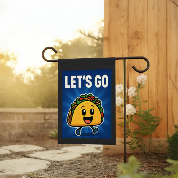 Trump Taco Garden Flag, Outdoor Decor, Let's Go Taco Flag