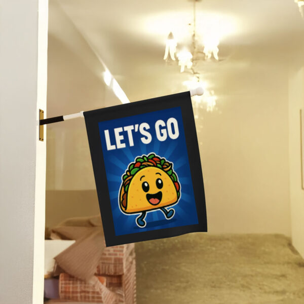 Trump Taco Garden Flag, Outdoor Decor, Let's Go Taco Flag